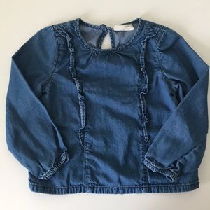 *Crazy 8* Chambray Ruffled Shirt